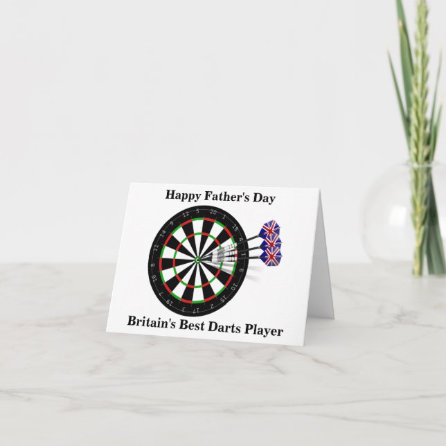 Fars dag Dart Board and Darts Kort (Framsida)