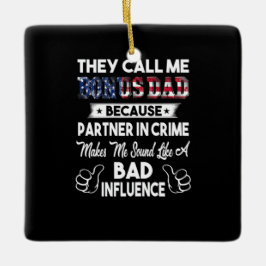Fars dag | De kallar mig Bonus Pappa Julgransprydnad Keramik