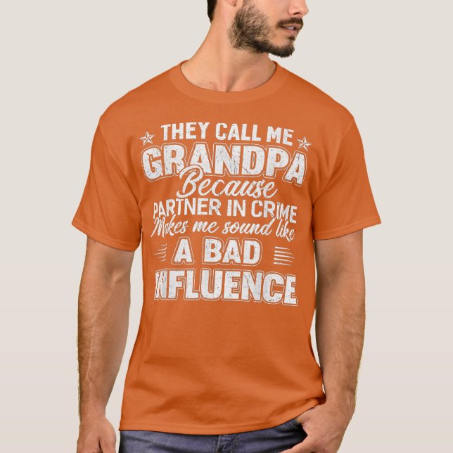 Fars dag De kallar mig Farfar Grandfather Manar T Shirt (Framsida)