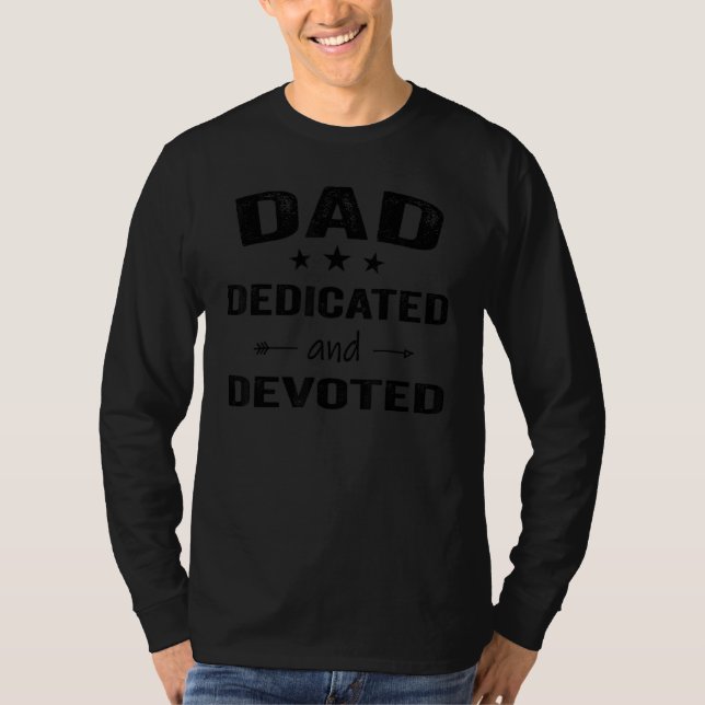 Fars dag dedikerat och hängivet Pappa T Shirt (Framsida)