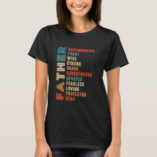 Fars dag-design vintage pappa rolig stark kärlek t shirt