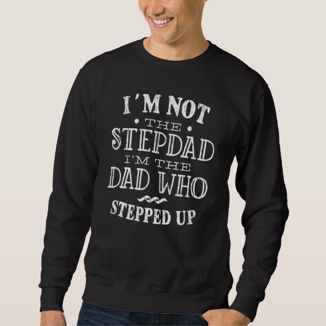fars dag designsteg Pappa från dotter eller son Lång Ärmad Tröja (Framsida)