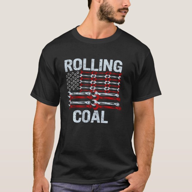 Fars dag Diesel Car Mechanic Pappa RollCoal T Shirt (Framsida)