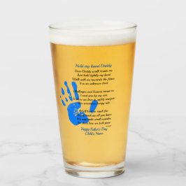 Fars dag DIKT-gåva till pappa från Småbarn, namngi Glaskopp