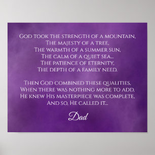 Fars dag Dikt Gift för Pappa Poster