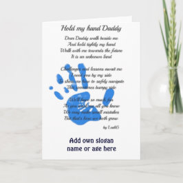 Fars dag Dikt - håll handhandavtryckaren Pappa Gif Kort