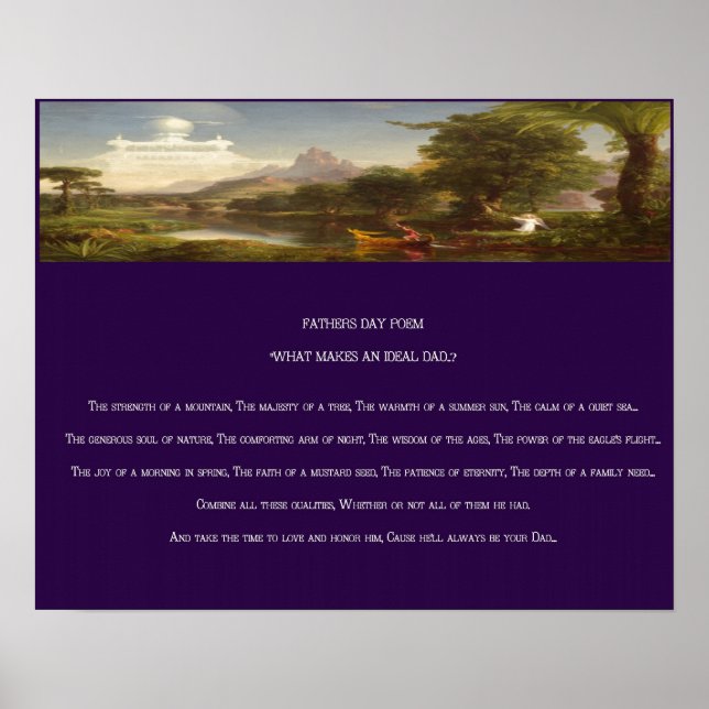 Fars dag Dikt-utskrift Poster (Framsidan)
