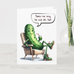 Fars dag Dill Pickle Humor Kort