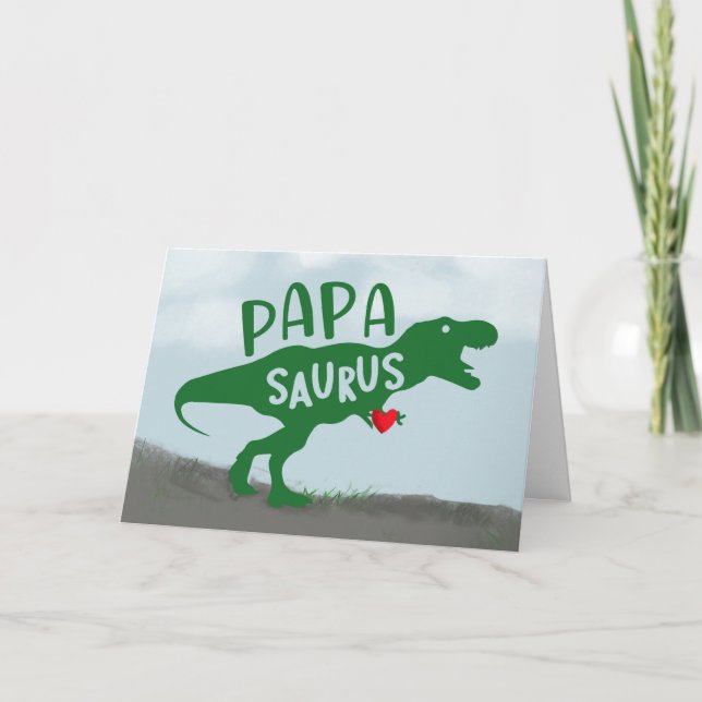 Fars dag Dinosaur Pappa-Saurus Kort (Framsida)