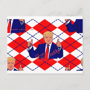 fars dag donald trast vykort