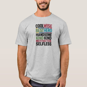 Fars dag enkel typografi t shirt