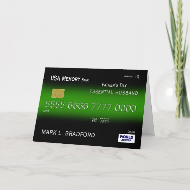 Fars dag Essential Make, Kredit Card, Grönt Kort (Framsida)