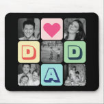 Fars dag-familjens fotogrid Pappa Bild Collage Musmatta<br><div class="desc">Personlig Fars dag-gåva till pappa för att fira Fars dag. Vare sig det gäller en ny pappa, stepdad, gammal och klassisk pappa eller pappa-till-bli, kommer anpassningsbarna att få dig täckt. Du kan ändra texten till önskad ordalydelse och ladda upp ett eget foto till anpassningsbarna. Få något minnesvärt och speciellt för...</div>