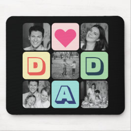 Fars dag-familjens fotogrid Pappa Bild Collage Musmatta