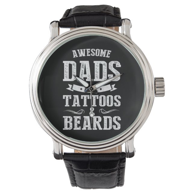 Fars dag Fantastisk Pappor har tatueringar Armbandsur (Framsida)