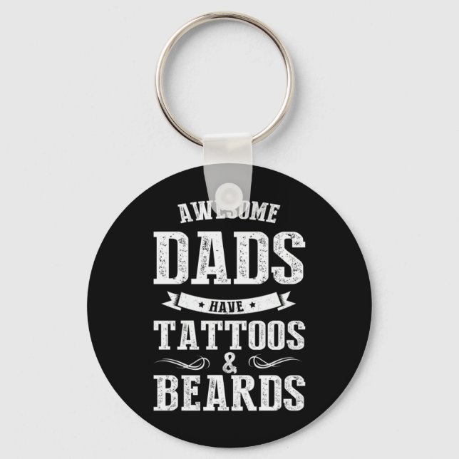 Fars dag Fantastisk Pappor har tatueringar Nyckelring (Framsida)