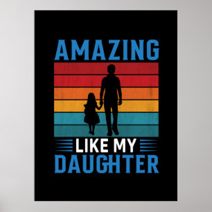 Fars dag Fantastisk som min dotter Poster