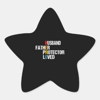 Fars dag Far Make Protector Loved Hero W Stjärnformat Klistermärke