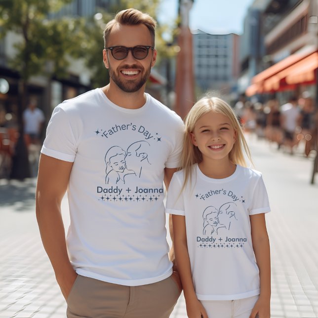 Fars dag, Far och dotter T Shirt (Skapare uppladdad)