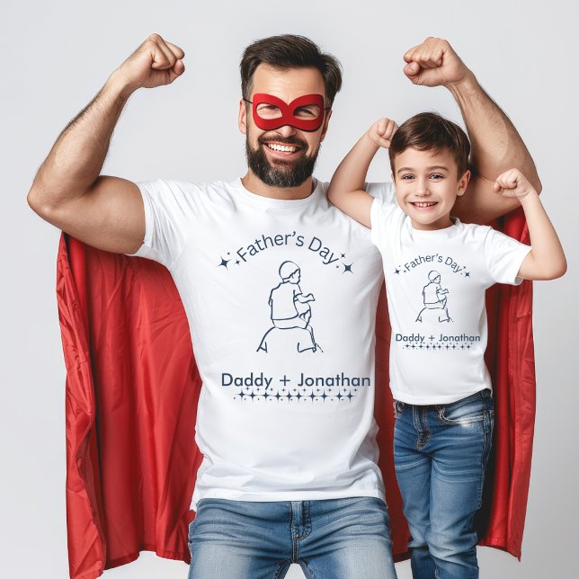 Fars dag, Far som bär på axlar T Shirt (Father and son matching t-shirts!)