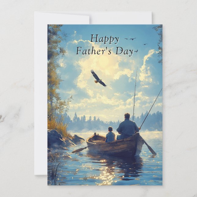 Fars dag Far & Son Row-fiske ombord (Framsida)