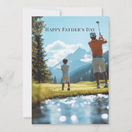 Fars dag Far & Son som spelar Golf