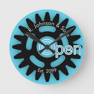 Fars dag Far & Sons Mechanics Open Est. Rund Klocka