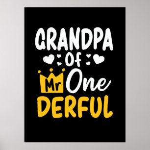 Fars dag Farmor av herr Onederful 1:a födelsedage Poster