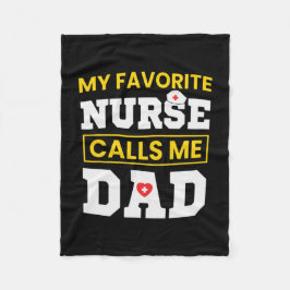 Fars dag Favorite Nurse kallar mig Pappa Fleecefilt