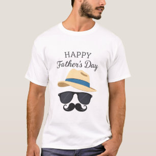 Fars dag Fedora, solglasögon och klassisk Stil T Shirt