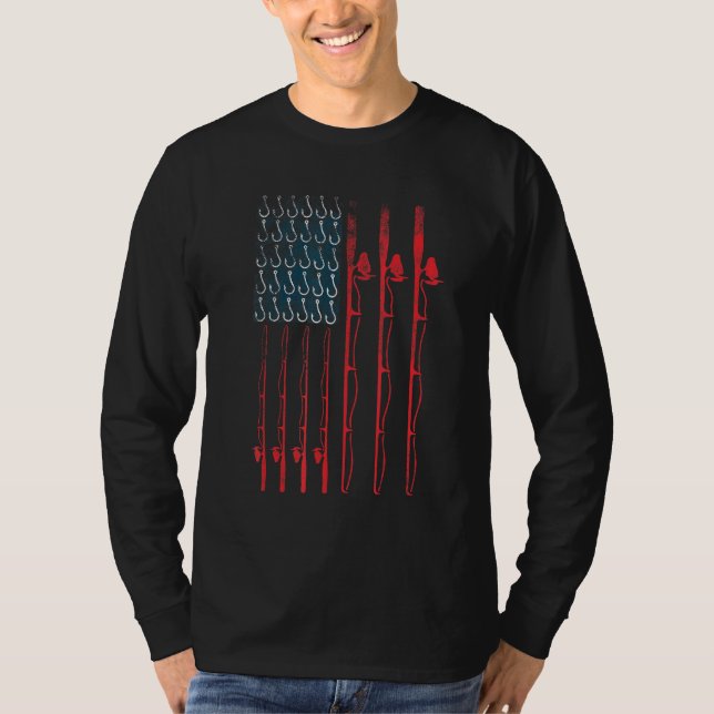 Fars dag Fishing Flagga T Shirt (Framsida)