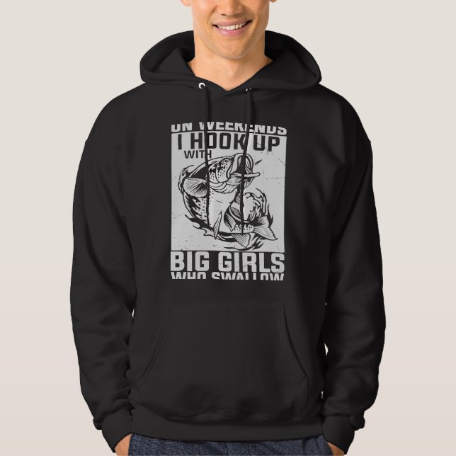 Fars dag Fiskare Krok upp 1 Hoodie (Framsida)