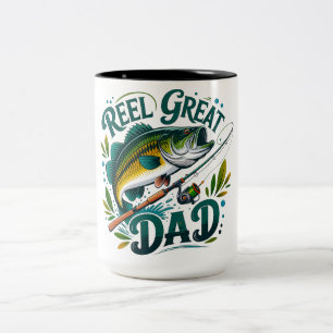 Fars dag/Fiske/Stort fader Två-Tonad Mugg