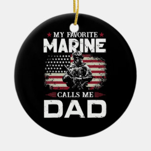 Fars dag Flagga Min favoritmarinmarinmarin kallar Julgransprydnad Keramik