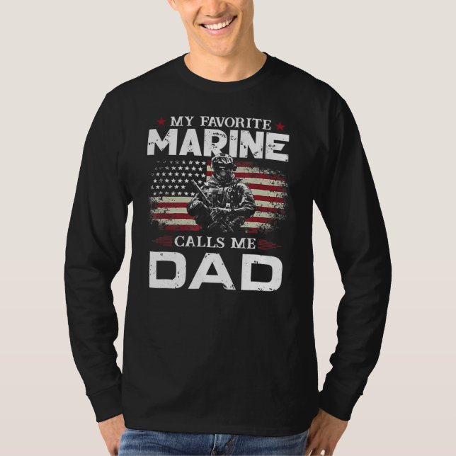 Fars dag Flagga Min favoritmarinmarinmarin kallar  T Shirt (Framsida)