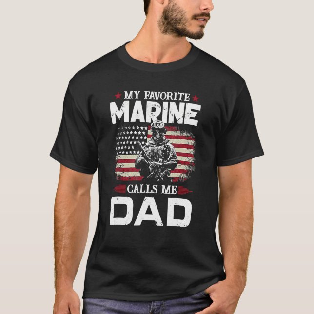 Fars dag Flagga Min favoritmarinmarinmarin kallar  T Shirt (Framsida)