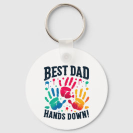 Fars dag, födelsedag, bästa Pappa Händer ner! Nyckelring