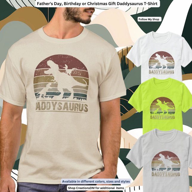 Fars dag, födelsedagen Daddysaurus T Shirt (Skapare uppladdad)