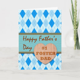 Fars dag för #1 Foster Pappa, Argyle Design Kort