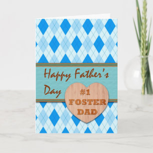 Fars dag för #1 Foster Pappa, Argyle Design Kort