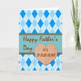 Fars dag för #1 Papaw, Argyle Design Kort