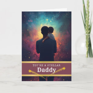 Fars dag för Bästa Pappa Universum Tema Kort