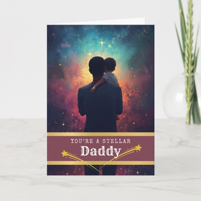 Fars dag för Bästa Pappa Universum Tema Kort (Framsida)
