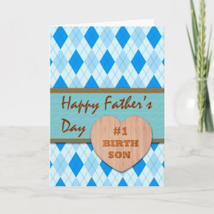 Fars dag för Birth Son, Wood Heart, Argyle Kort