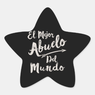 Fars dag för El Mejor Abuelo Del Mundo Morfar Stjärnformat Klistermärke