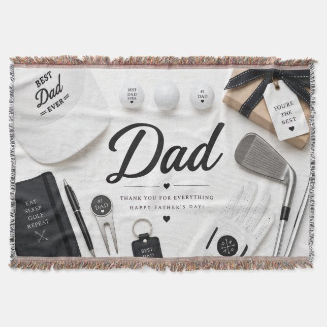 Fars dag för golfpappa  filt (Framsidan)