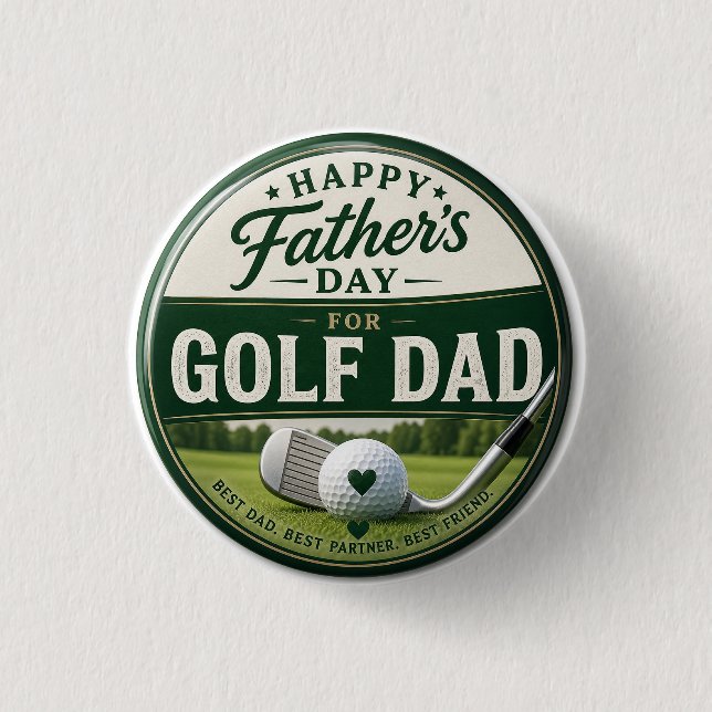 Fars dag för golfpappa  knapp (Framsida)
