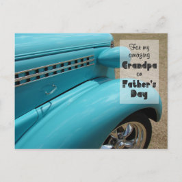Fars dag för Grandpa Hot rod Humor Photo Vykort