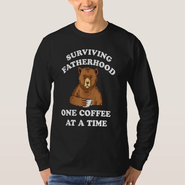 Fars dag för grumpy Coffee Pappa pappa T Shirt (Framsida)