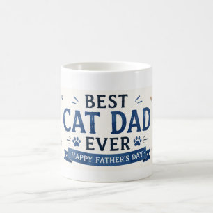 Fars dag för kattpappa kattälskare kaffemugg